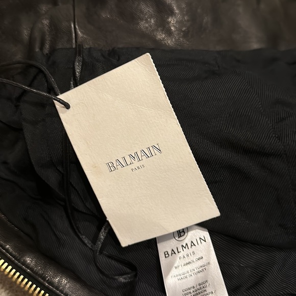 Balmain Black with Tag High-waisted Quilted Leather Skirt - Picture 15 of 16